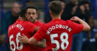 Danny Ings: Celebrates his winner at Prenton Park