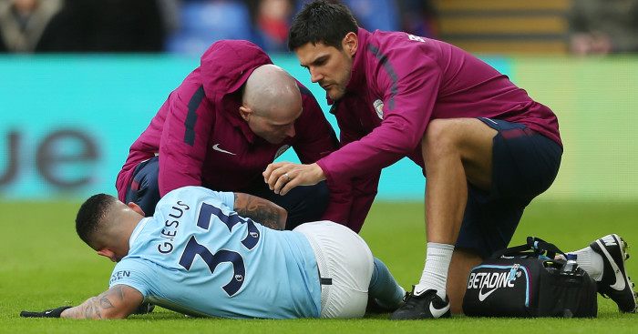 Manchester City forward Gabriel Jesus out with knee ligament damage