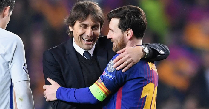 Antonio Conte dan Lionel Messi