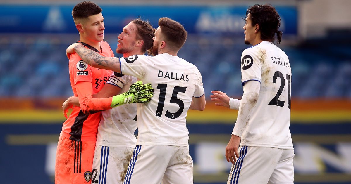 Illan Meslier, Stuart Dallas, Pascal Struijk Leeds v Burnley Aralık 2020