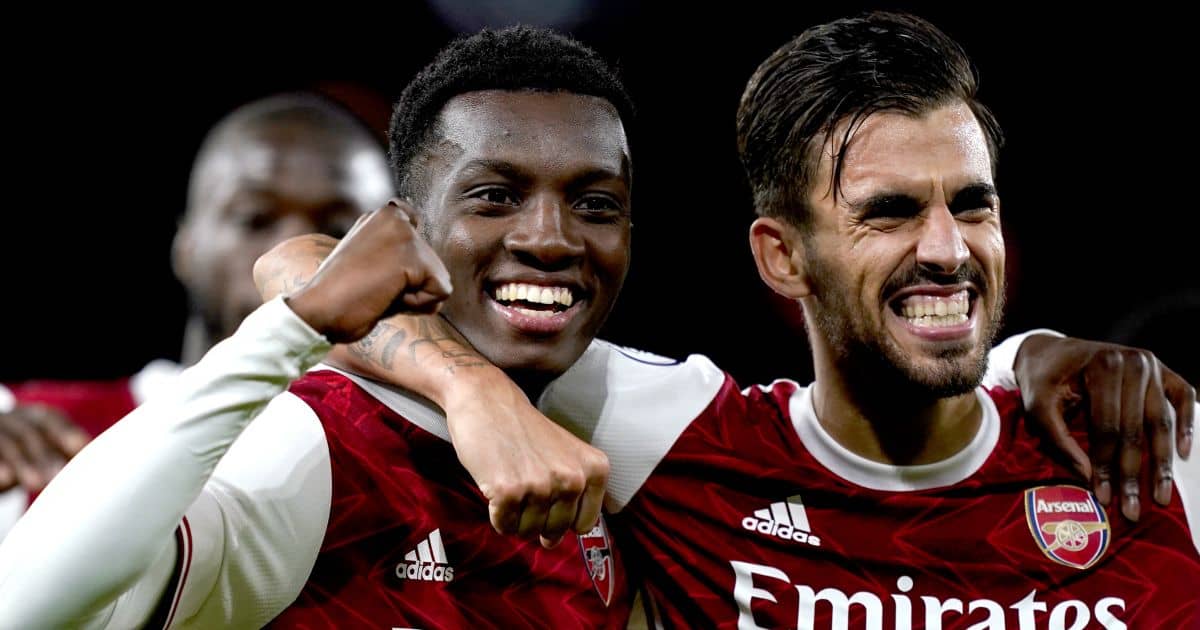 Eddie Nketiah, Dani Ceballos Arsenal - West Ham Eylül 2020