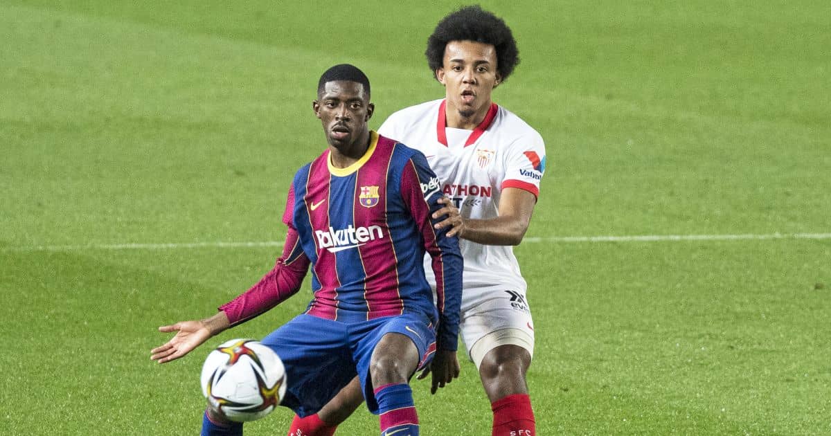 Ousmane Dembele, Jules Kounde Barcelona v Sevilla March 2021