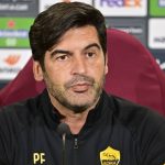 Paulo Fonseca, manager of Roma, takes a Europa League press conference April 2021 Paulo Fonseca, Europa League press conference April 2021