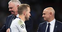Harry Kane; Daniel Levy shaking hands TEAMtalk