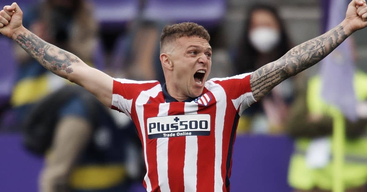 Kieran Trippier celebrates winning LaLiga with Atletico Madrid