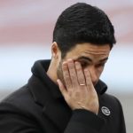 Arsenal manager Mikel Arteta looks dejected during Premier League match Mikel Arteta Arsenal