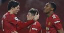 Victor Lindelof, Daniel James, Anthony Martial, Manchester United
