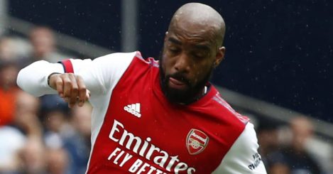 Alexandre Lacazette of Arsenal during The Mind Series between Tottenham Hotspur and Arsenal at Tottenham Hotspur stadium