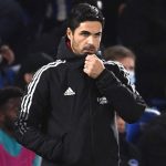 Mikel Arteta watching the game between Brighton and Arsenal Mikel Arteta watching Brighton v Arsenal