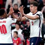 John Stones celebrates scoring for England against Hungary at Wembley John Stones celebrates scoring for England against Hungary at Wembley