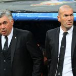 Zinedine Zidane with Carlo Ancelotti before Real Madrid Champions League clash against Bayern Munich Zinedine Zidane