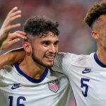 Liverpool target Ricardo Pepi celebrates scoring for USA Liverpool target Ricardo Pepi celebrates scoring for USA