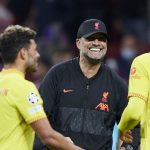 Jurgen Klopp celebrates Liverpool's win at Atletico Madrid Jurgen Klopp celebrates Liverpool's win at Atletico Madrid