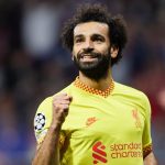 Mo Salah celebrates scoring for Liverpool against Atletico Madrid in UCL Mo Salah Liverpool