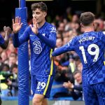 Chelsea quartet Trevoh Chalobah, Kai Havertz, Mason Mount and Reece James celebrate versus Norwich 2021 Chelsea quartet Trevoh Chalobah, Kai Havertz, Mason Mount and Reece James celebrate versus Norwich 2021