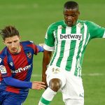 William Carvalho battles Enis Bardhi during Real Betis vs Levante in La Liga William Carvalho Betis