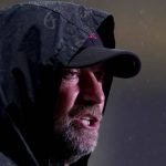 Jurgen Klopp being interviewed in the rain before a Liverpool game Jurgen Klopp being interviewed in the rain