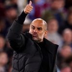 Pep Guardiola on the touchline during Man City cup game against West Ham Pep Guardiola Man City