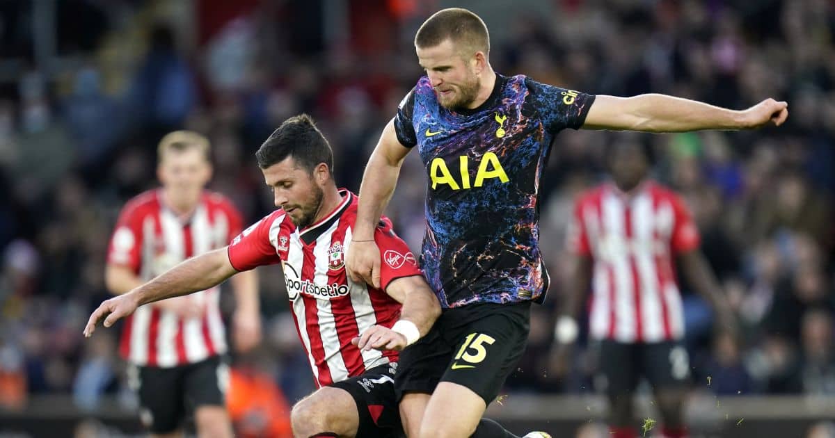 Eric Dier, Shane Long Southampton v Tottenham December 2021