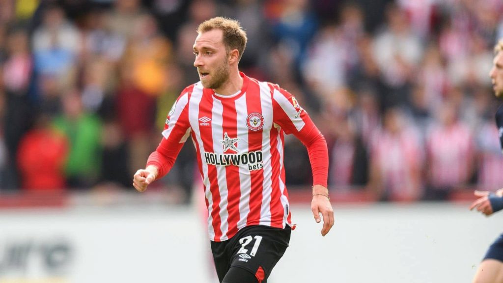 Christian Eriksen Brentford April 2022